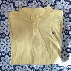 Vineyard Vines Yellow Short Sleeve Polo | Men's Medium